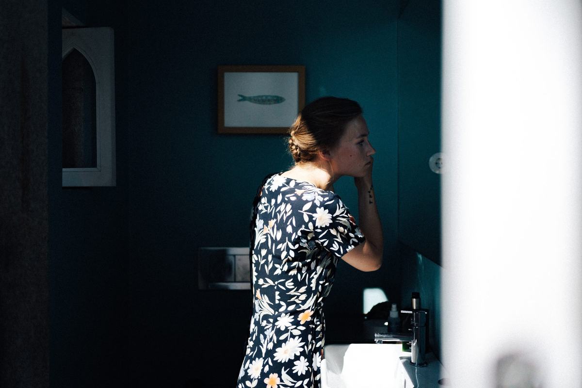 Getting ready, wedding photograph 2